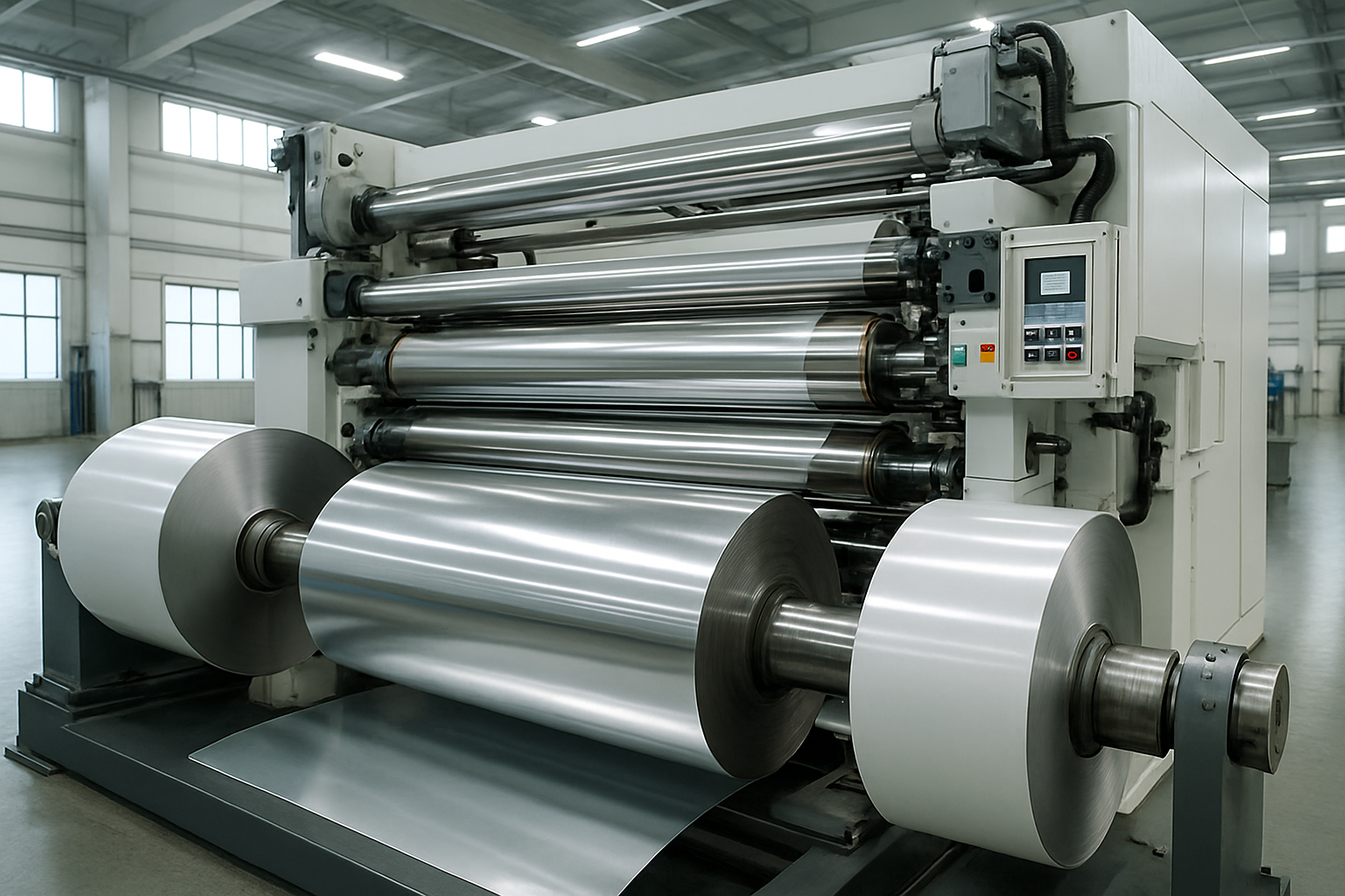 Lamination line in production